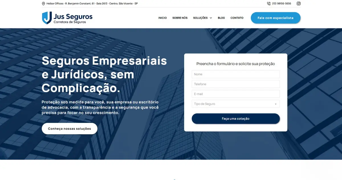 Jus Seguros | Corretora de Seguros em São Vicente SP